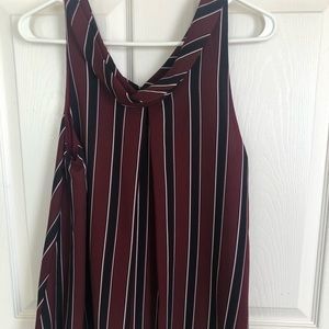 Flowy Burgundy and navy top